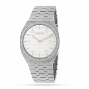 Gucci 25H Diamonds Damenuhr 34mm