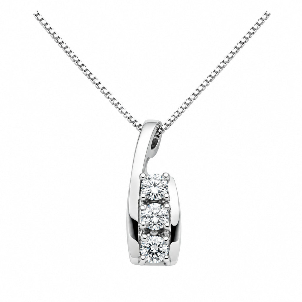 Miluna Halskette Weissgold Diamanten