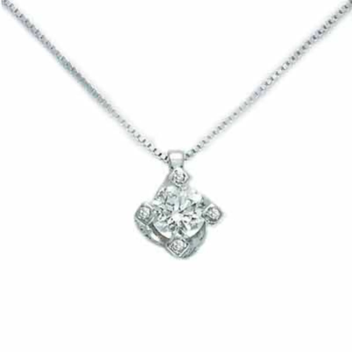Miluna Halsreif Punto Luce 18 Karat Weissgold mit Diamant