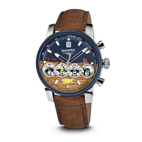 Eberhard & Co. Chrono 4 Tex Willer Blau