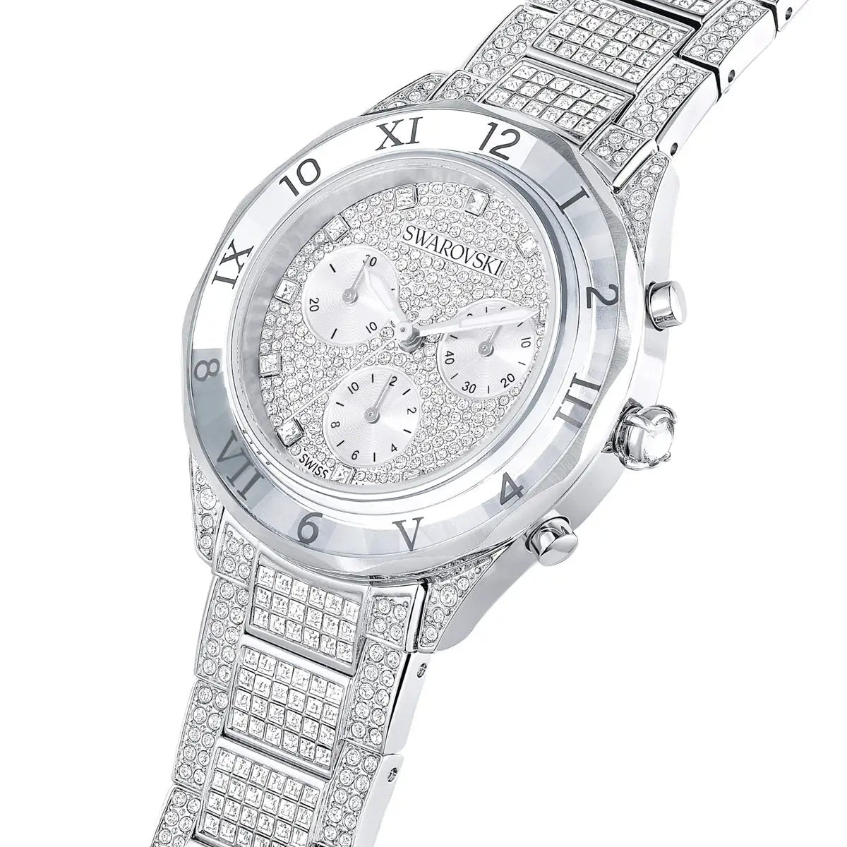 Swarovski Armbanduhr Modell 5668845 Damen Elegant Kristallverzierung Quarz Uhr Edelstahlgehäuse Geschenkidee Für Sie