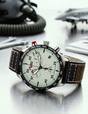 ZEPPELIN UHR, MOD 72985 CHRONO QUARTZ 46 MM