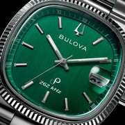 BULOVA MOD 96B439 Chronograph Armbanduhr Lederband