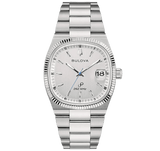 BULOVA SUPER SEVILLE MOD. 96B444 stylish silver watch with date display and blue accents.