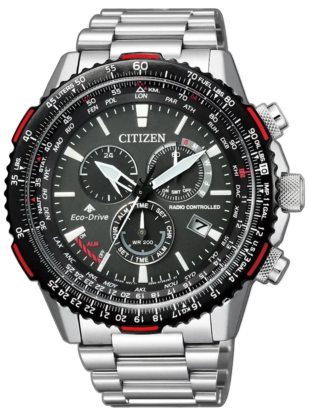 CITIZEN RADIOCONTROLLED CRONO PILOT CB5001-57E