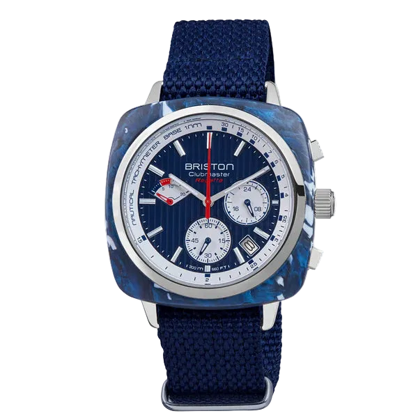 BRISTON WATCHES - Clubmaster Regatta x Les Plus Belles Baies du Monde - Bleu Mod. 241542.SP.NB.15