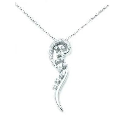 Miluna Halskette 18 Karat Weissgold mit Diamanten
