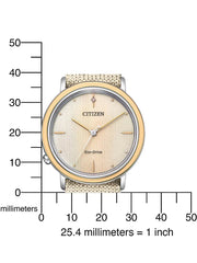 CITIZEN EM1006-40A DAMEN QUARTZ UHR 5ATM SAPHIR