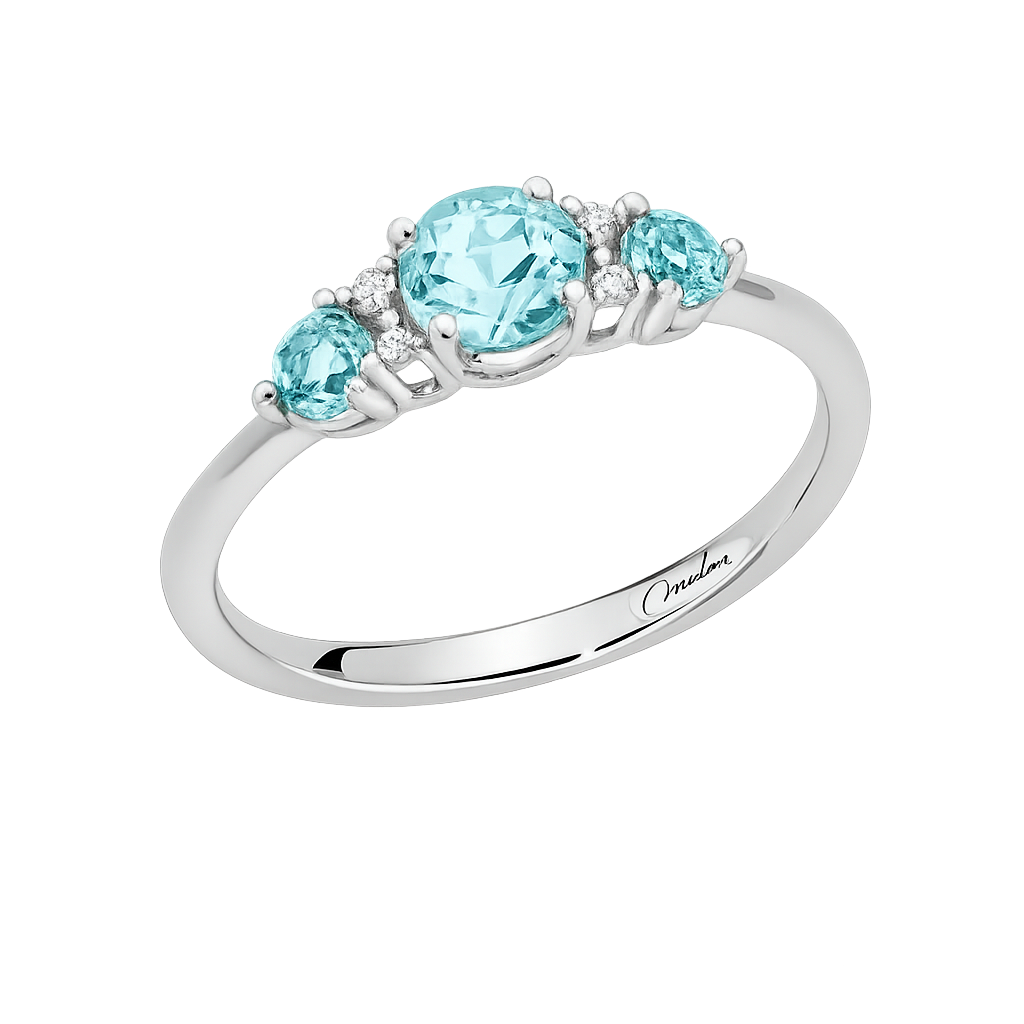 MILUNA Ring aus Weissgold mit Topasen und Diamanten Mod. LID3747X