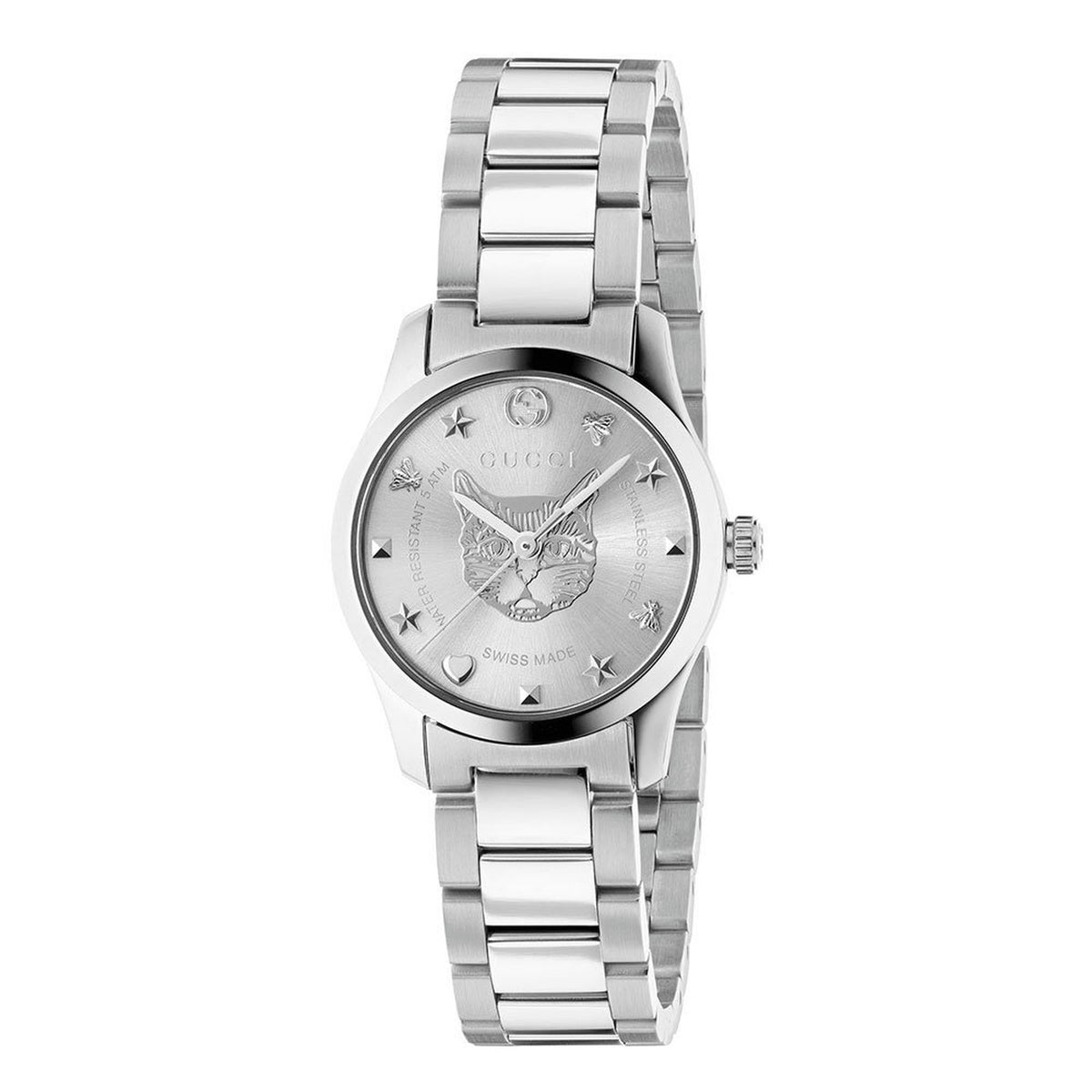 Gucci G-Timeless Mystic Cat Ladies Watch Silber