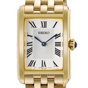 SEIKO HGG001P1 DAMENUHR RECHTECKIG EDELSTAHL GOLDTON