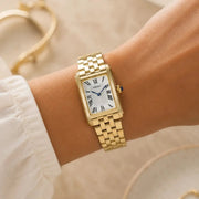 SEIKO HGG001P1 DAMENUHR RECHTECKIG EDELSTAHL GOLDTON