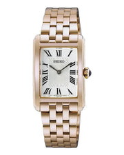 SEIKO HGG002P1 DAMENUHR RECHTECKIG EDELSTAHL ROSEGOLD