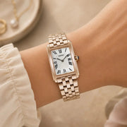 SEIKO HGG002P1 DAMENUHR RECHTECKIG EDELSTAHL ROSEGOLD
