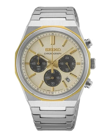 SEIKO HGK001P1 CHRONOGRAPH HERRENUHR EDELSTAHL CHAMPAGNER 40MM