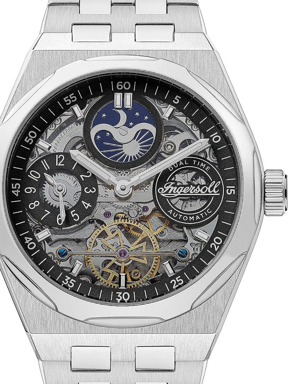 INGERSOLL 1892 THE BROADWAY DUAL TIME AUTOMATIC I12901