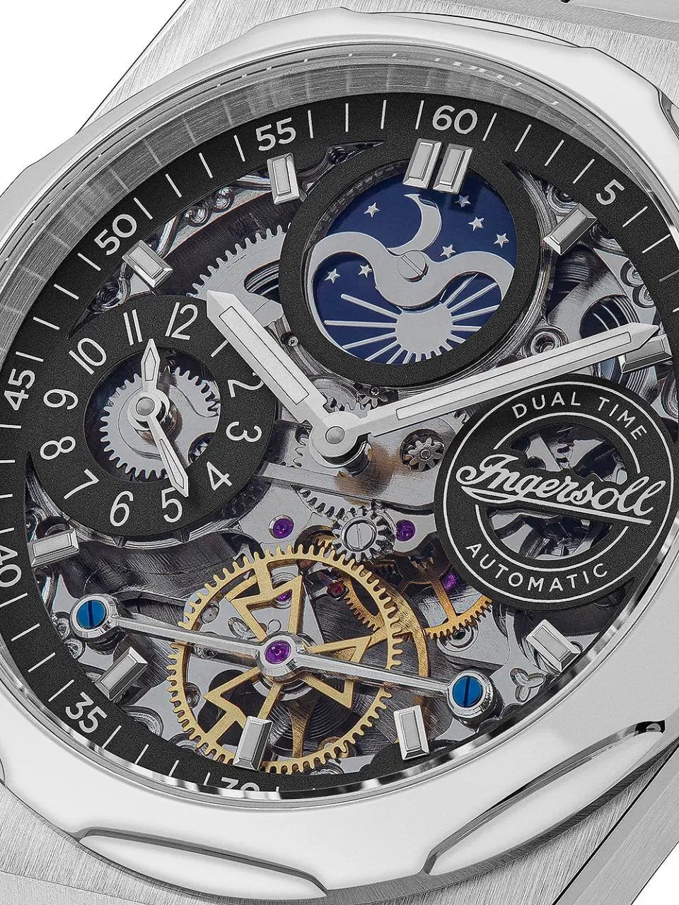 INGERSOLL 1892 THE BROADWAY DUAL TIME AUTOMATIC I12901