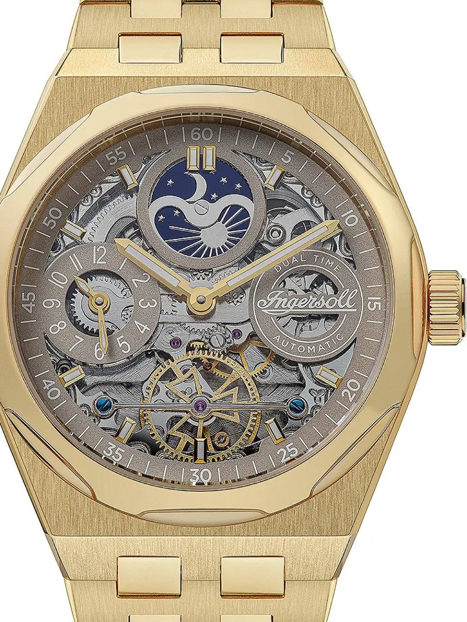 INGERSOLL 1892 THE BROADWAY DUAL TIME AUTOMATIC I12902