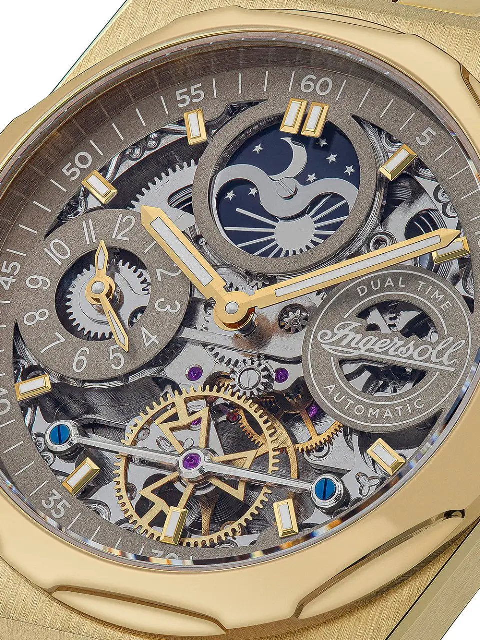 INGERSOLL 1892 THE BROADWAY DUAL TIME AUTOMATIC I12902