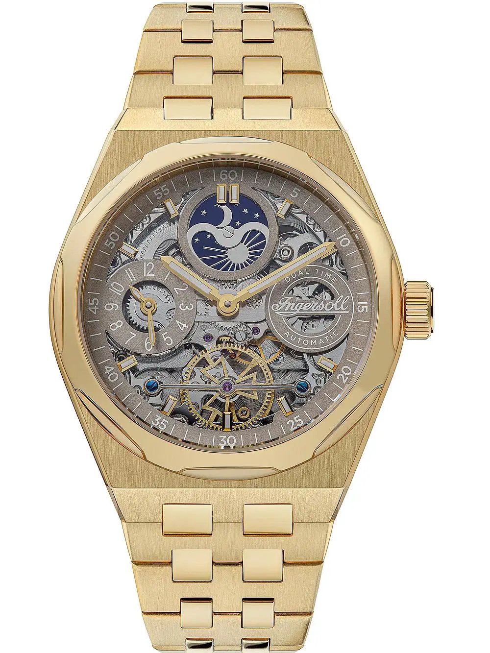 INGERSOLL 1892 THE BROADWAY DUAL TIME AUTOMATIC I12902