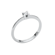 MILUNA LID3265-013G7 Solitär-Damenring 18 Karat Weissgold
