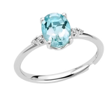 MILUNA Ring aus Weissgold mit Topas und Diamanten Mod. LID3745X