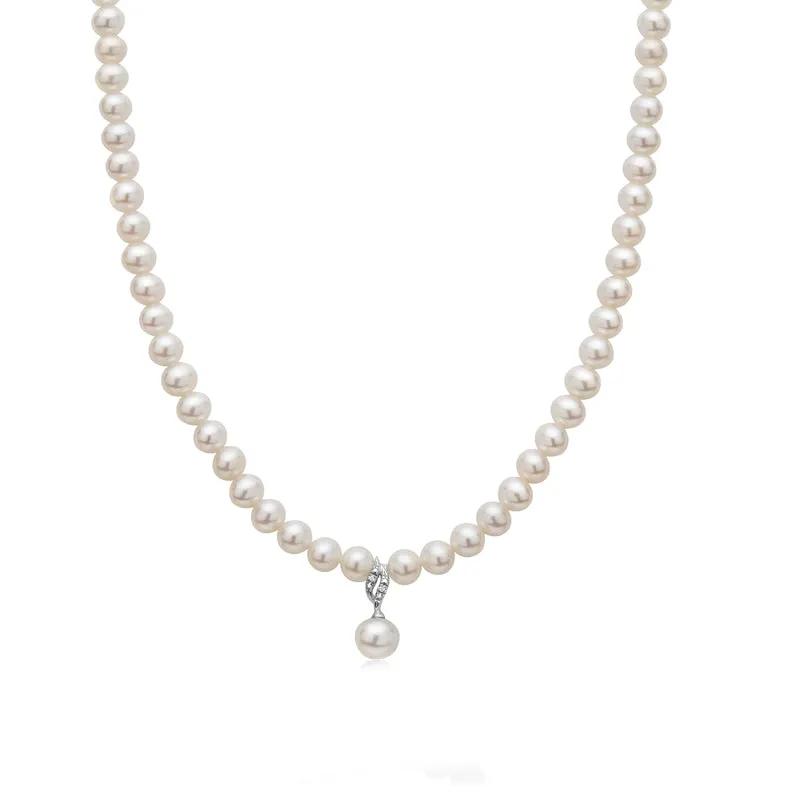 Miluna Perlenkette mit Anhänger und Diamanten PCL5527V