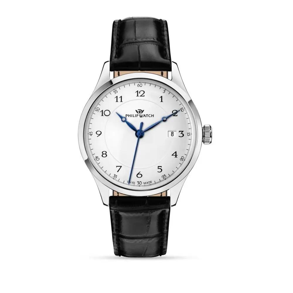 PHILIP WATCH R8251225001 MUSEUM HERRENUHR EDELSTAHL SCHWARZ LEDER 40MM