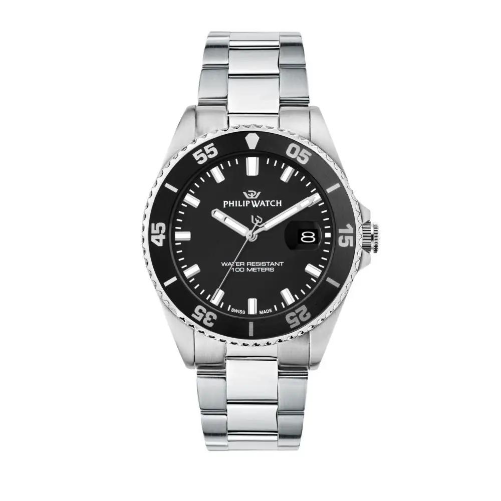 PHILIP WATCH R8253597120 CARIBE SPORT HERRENUHR EDELSTAHL SILBER 42MM