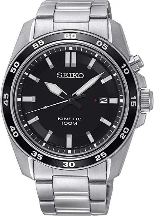 SEIKO KINETIC SKA785P1 HERRENUHR EDELSTAHL SCHWARZ