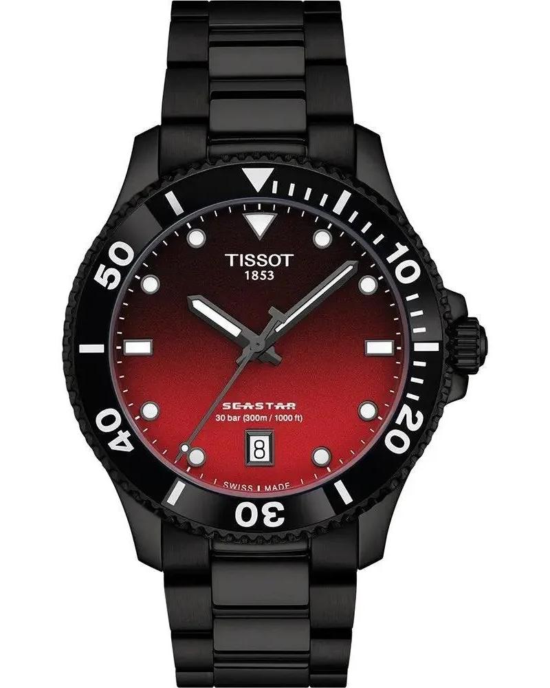 TISSOT SEASTAR 1000 T1204103342100 HERRENUHR QUARZ SCHWARZ ROT 40MM