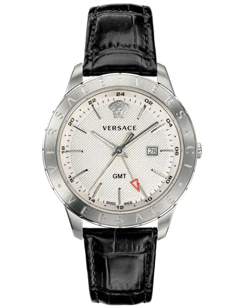 Versace Univers GMT VEBK00918 Herrenuhr Leder Schwarz