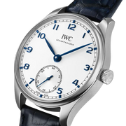 IWC PORTUGIESER LEATHER STRAP SILVER DIAL AUTOMATIC IW358304 *LETZTES STÜCK*