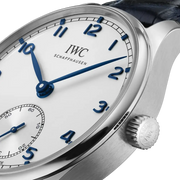 IWC PORTUGIESER LEATHER STRAP SILVER DIAL AUTOMATIC IW358304 *LETZTES STÜCK*