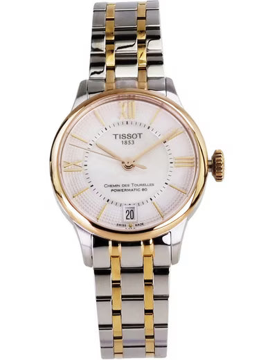 Tissot Chemin des Tourelles Powermatic 80 Lady Edelstahl mit Roségold-PVD