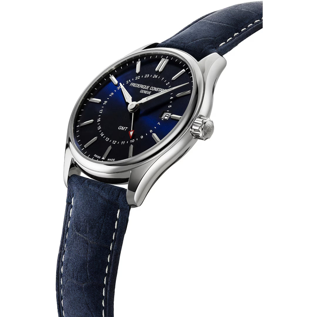 FREDERIQUE CONSTANT Classics Quartz GMT Blau Mod. FC-252NS5B6