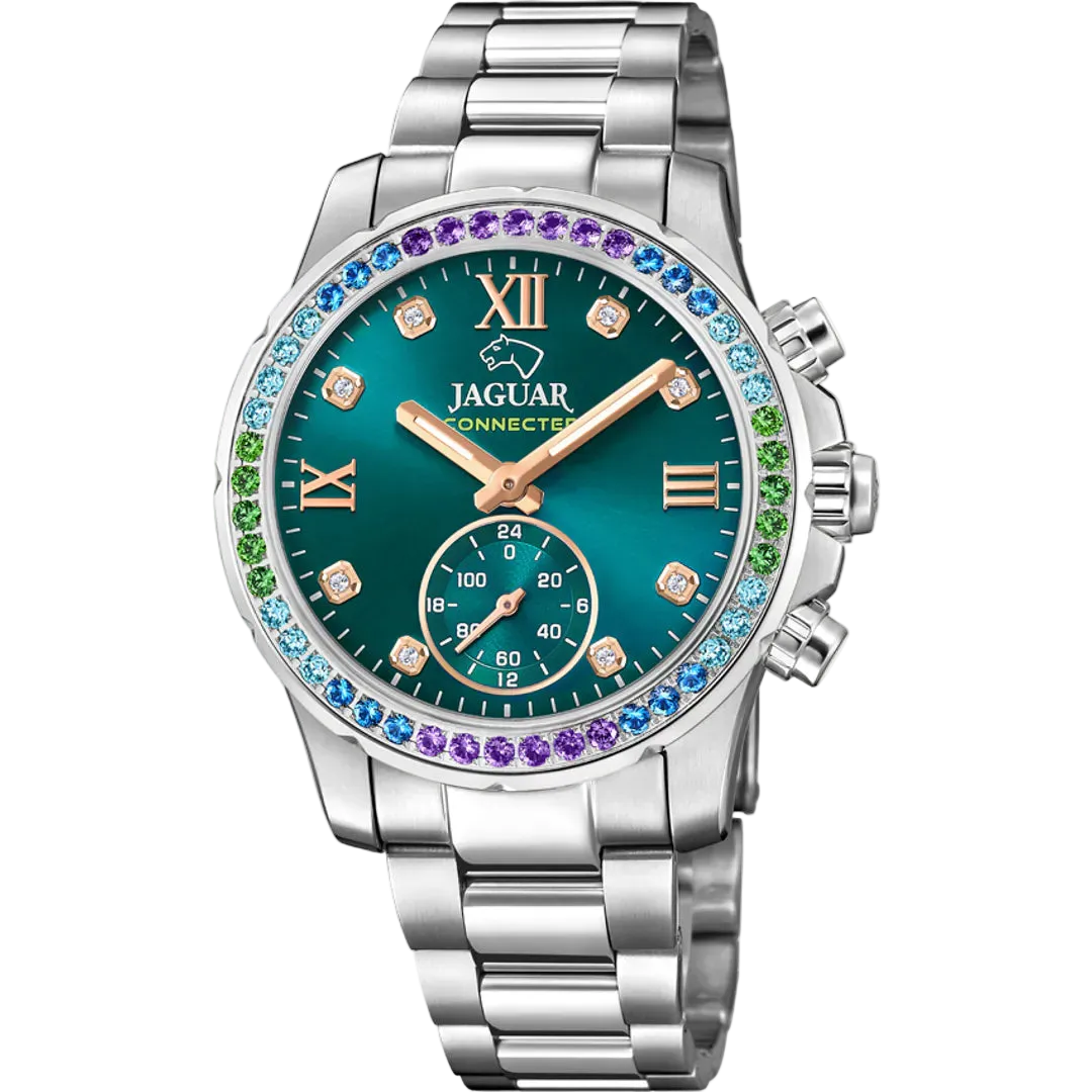 JAGUAR WATCHES Connected Lady Silbrig / Türkis 37mm Mod. J980/6 J980_6