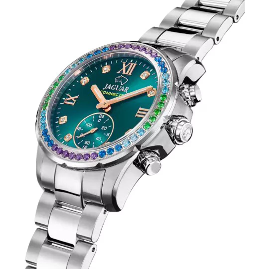JAGUAR WATCHES Connected Lady Silbrig / Türkis 37mm Mod. J980/6 J980_6