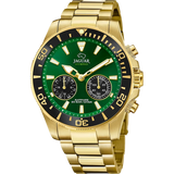JAGUAR WATCHES Connected Men Diver Chronograph Hybridwatch Goldtone / Green Mod. J899/1 J899_1