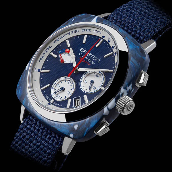 BRISTON WATCHES - Clubmaster Regatta x Les Plus Belles Baies du Monde - Bleu Mod. 241542.SP.NB.15
