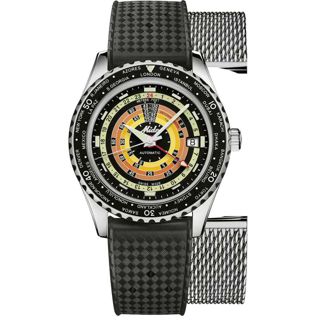 MIDO MOD. OCEAN STAR DECOMPRESSION WORLDTIMER M026-829-17-051-00