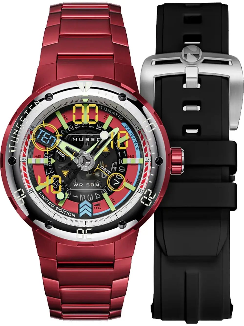 Nubeo Mariner 9 Automatic Limited Edition Moon Red