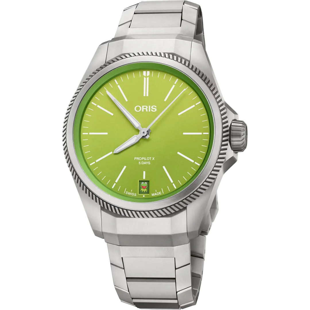 ORIS Mod. ProPilot X Kermit Edition - The Muppets serie 40077787157SET
