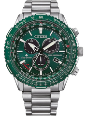 CITIZEN RADIOCONTROLLED CRONO PILOT STEEL CB5004-59W – Produktbild 1