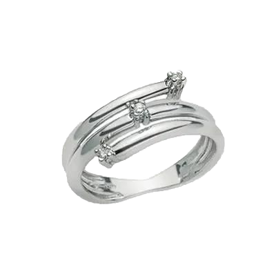 MILUNA LID1038 Damenring 18 Karat Gold mit 3 Diamanten – product image 1
