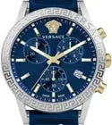 VERSACE VEKB00222 Sport Tech Lady Chrono silber gold blau weiss Damen Uhr
