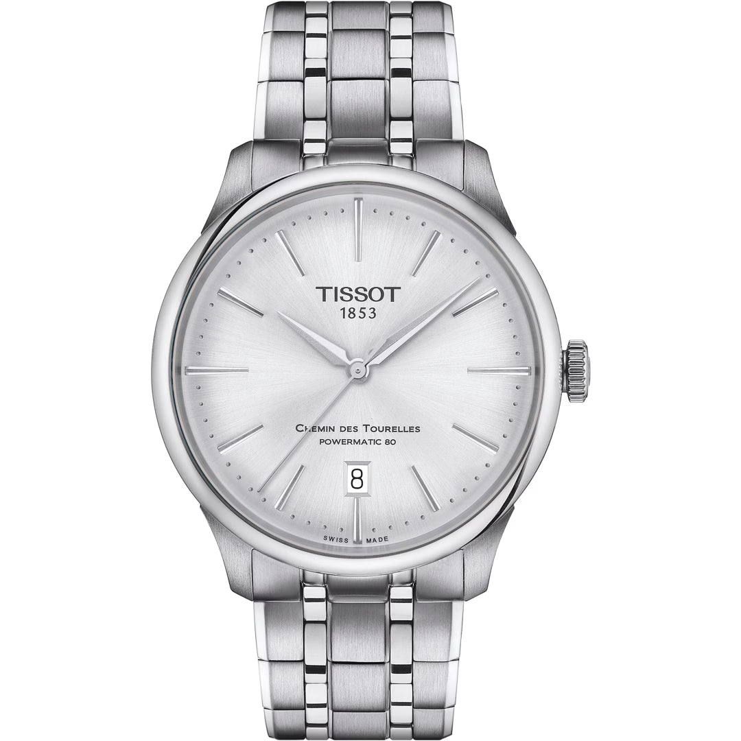 Tissot Chemin des Tourelles Powermatic 80 Silberfarben