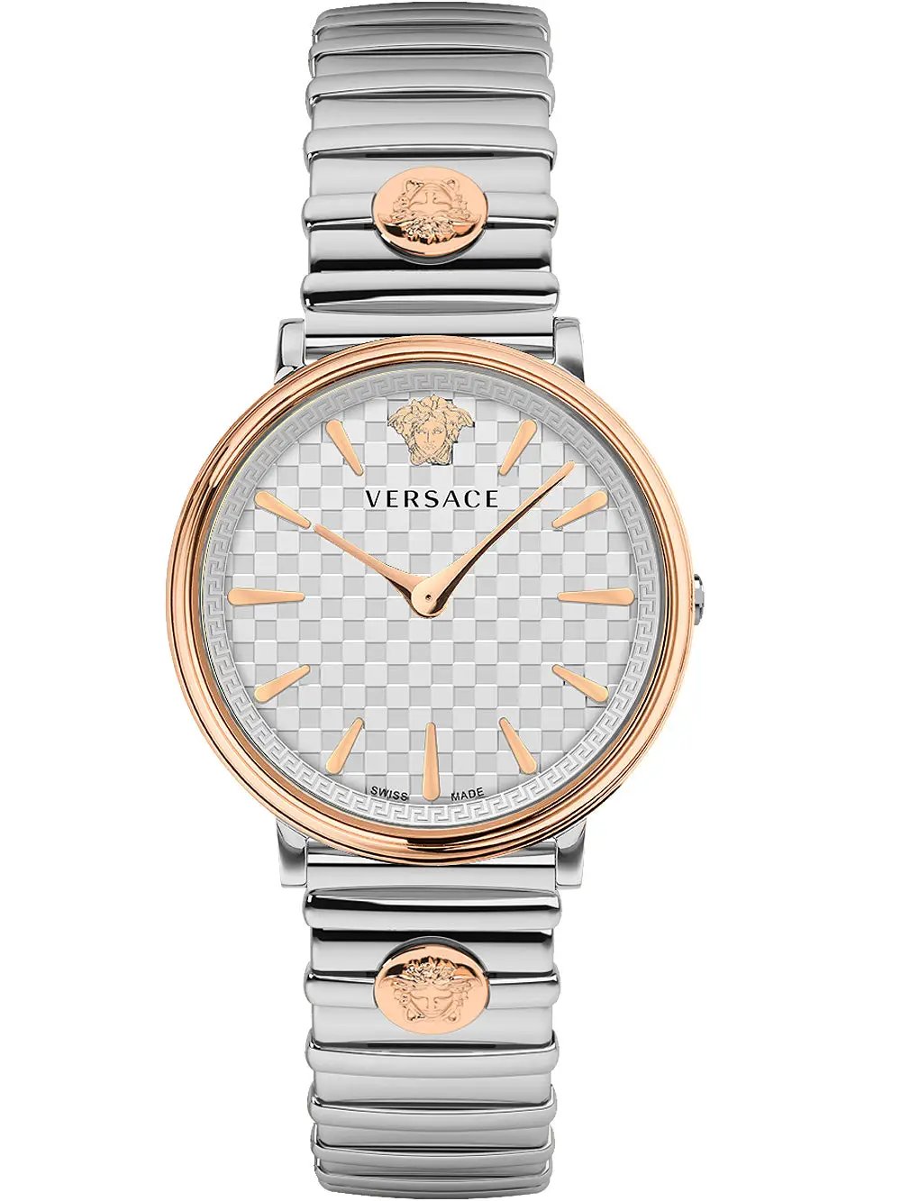 Versace V-Circle Silber Zweifarbig 38 mm